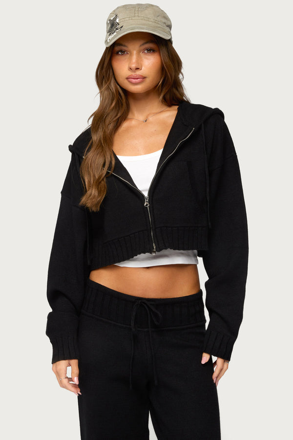 Russell Knit Hooded Cardigan view 1