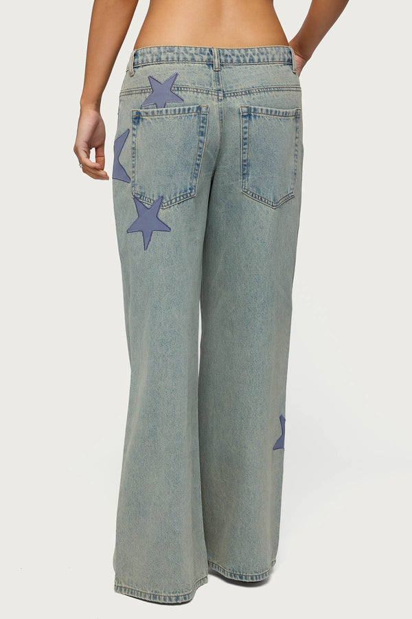 Trish Stars Low Rise Baggy Jeans view 2