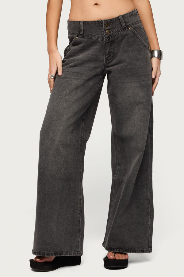 Meredith Low Rise Wide Leg Jeans view 2