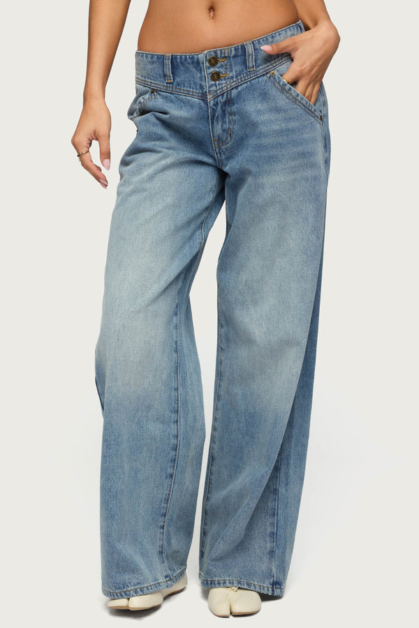 Meredith Low Rise Wide Leg Jeans view 2
