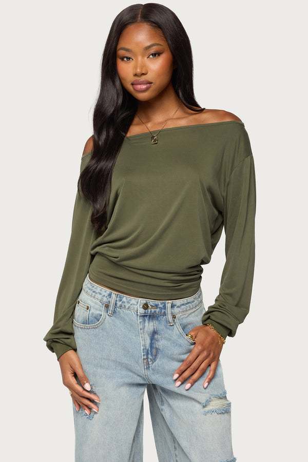 Nannie Off Shoulder Oversized Top view 1
