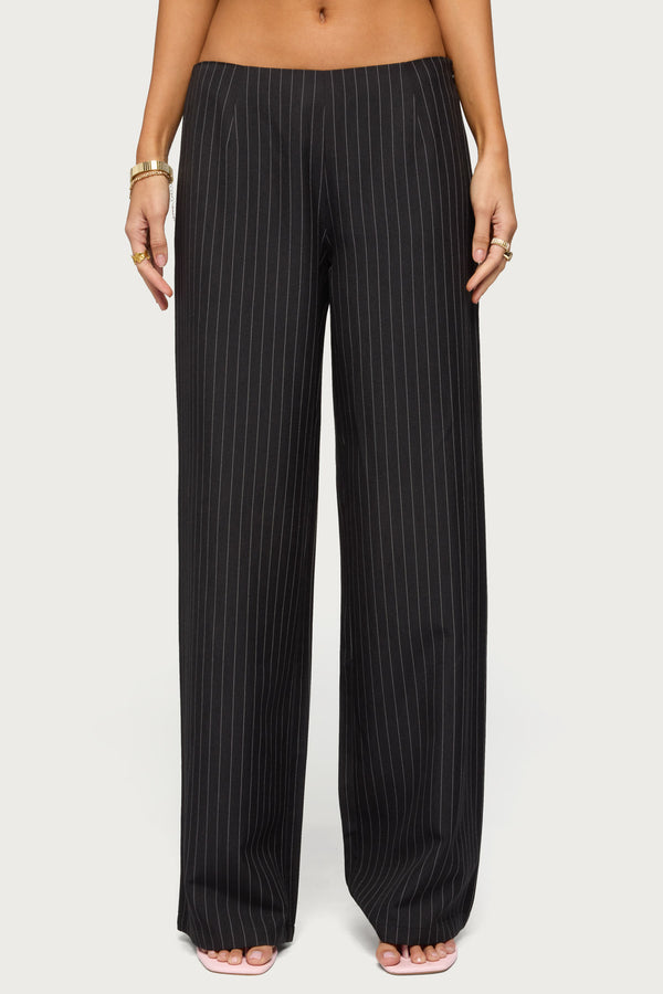 Kerie Pinstripe Low Rise Pants view 2