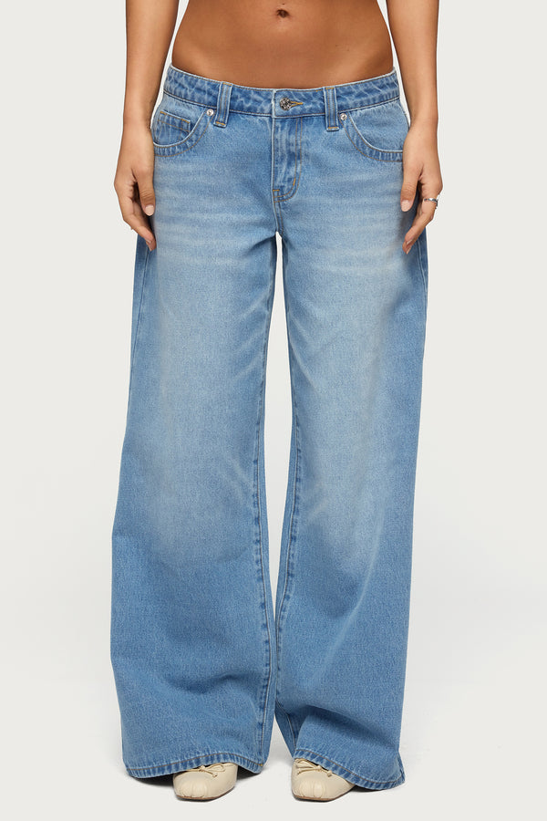 Raiyne Low Rise Wide Leg Jeans view 2