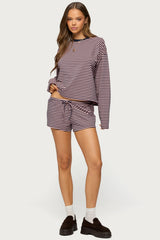 Jainee Striped Long Sleeve T Shirt