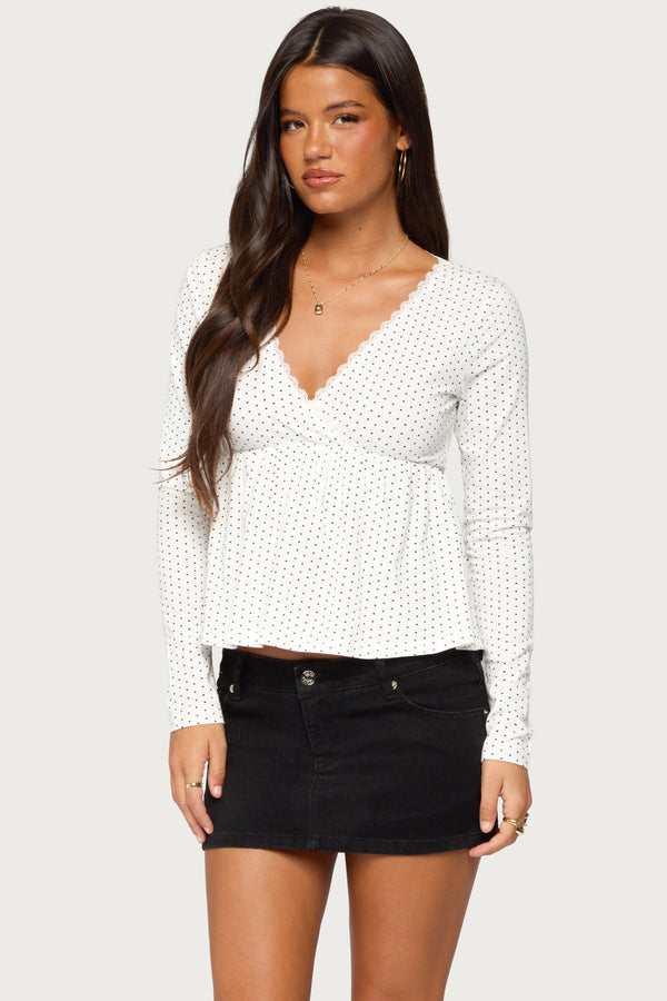 Kenzie Long Sleeve Babydoll Top view 1