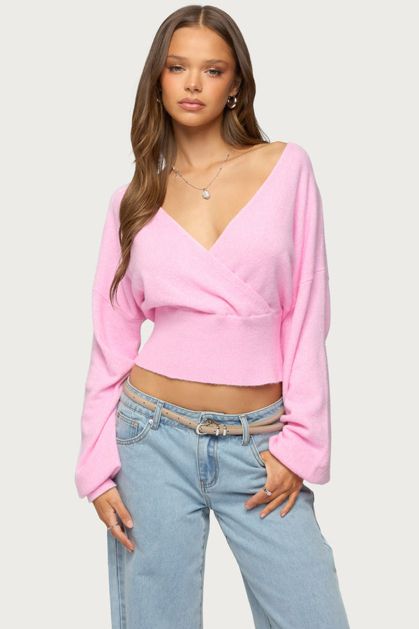 Lillia V Neck Wrap Sweater view 1
