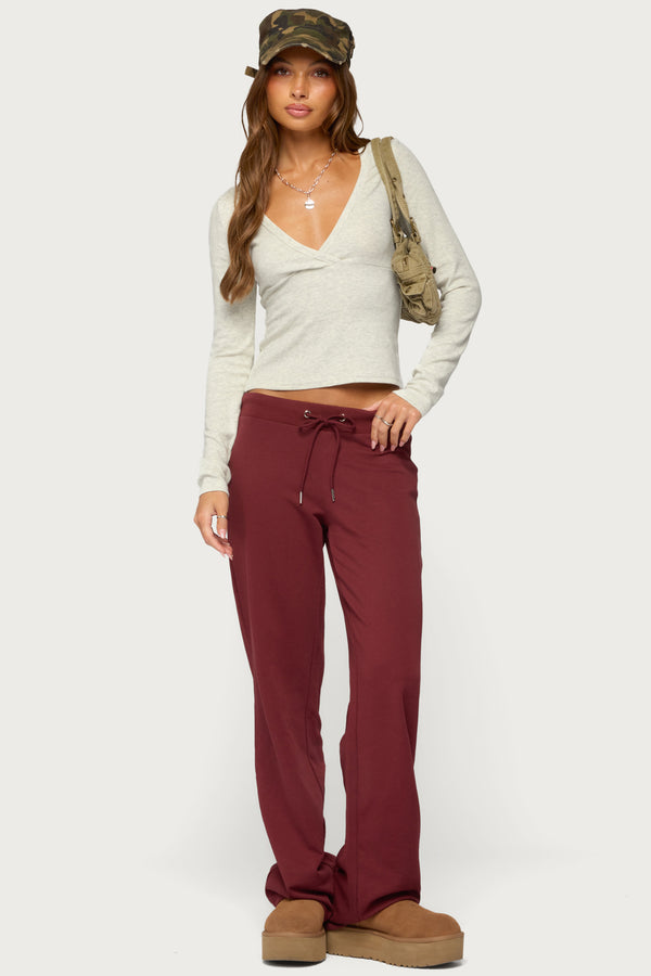 Doron V Neck Long Sleeve Top view 2