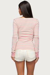 Jaida Striped Henley Top