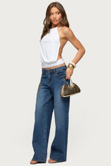 Damarey Chain Backless Halter Top