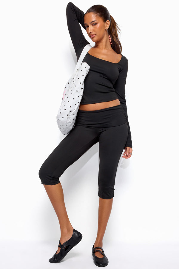 Hayden Square Neck Long Sleeve Top view 2