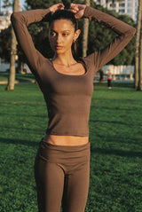 Hayden Square Neck Long Sleeve Top
