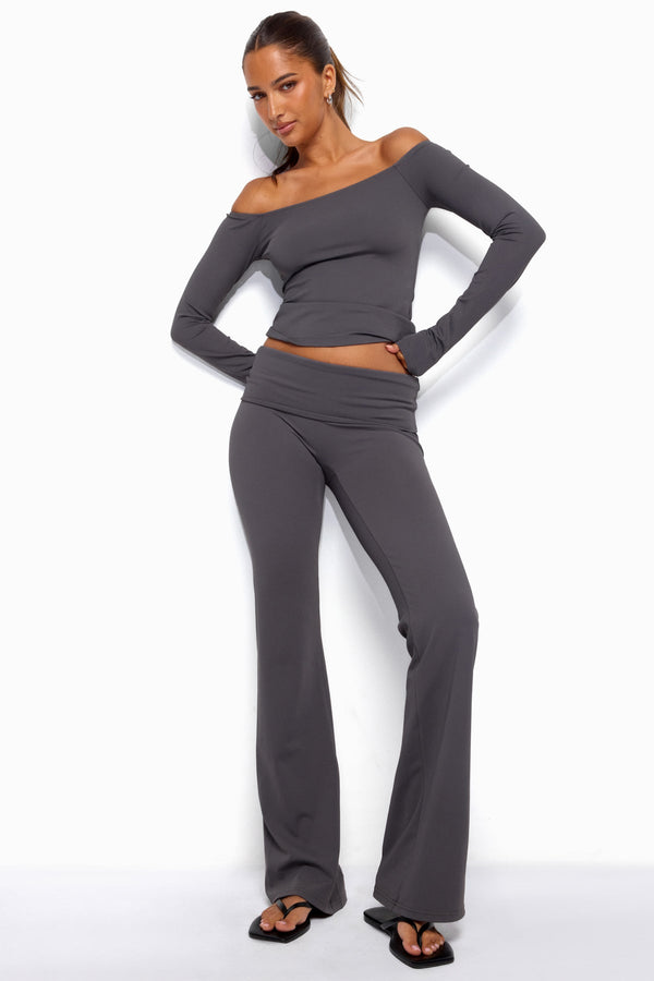 Oriane Foldover Flared Leggings view 1