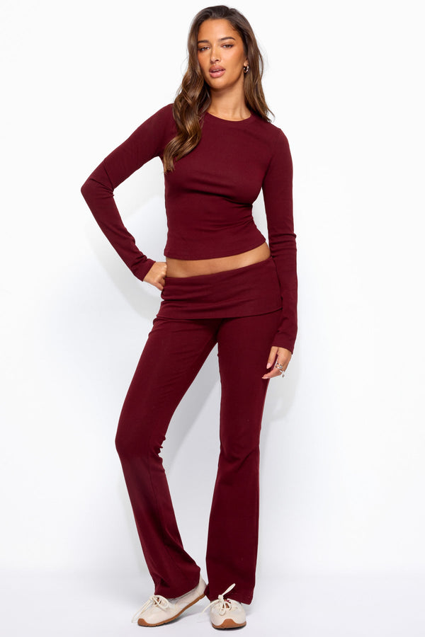 Ivanne Foldover Flared Pants view 1