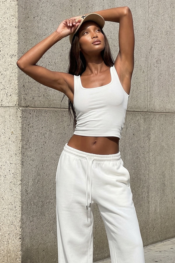 Linda Ribbed Scoop Neck Tank Top view 2