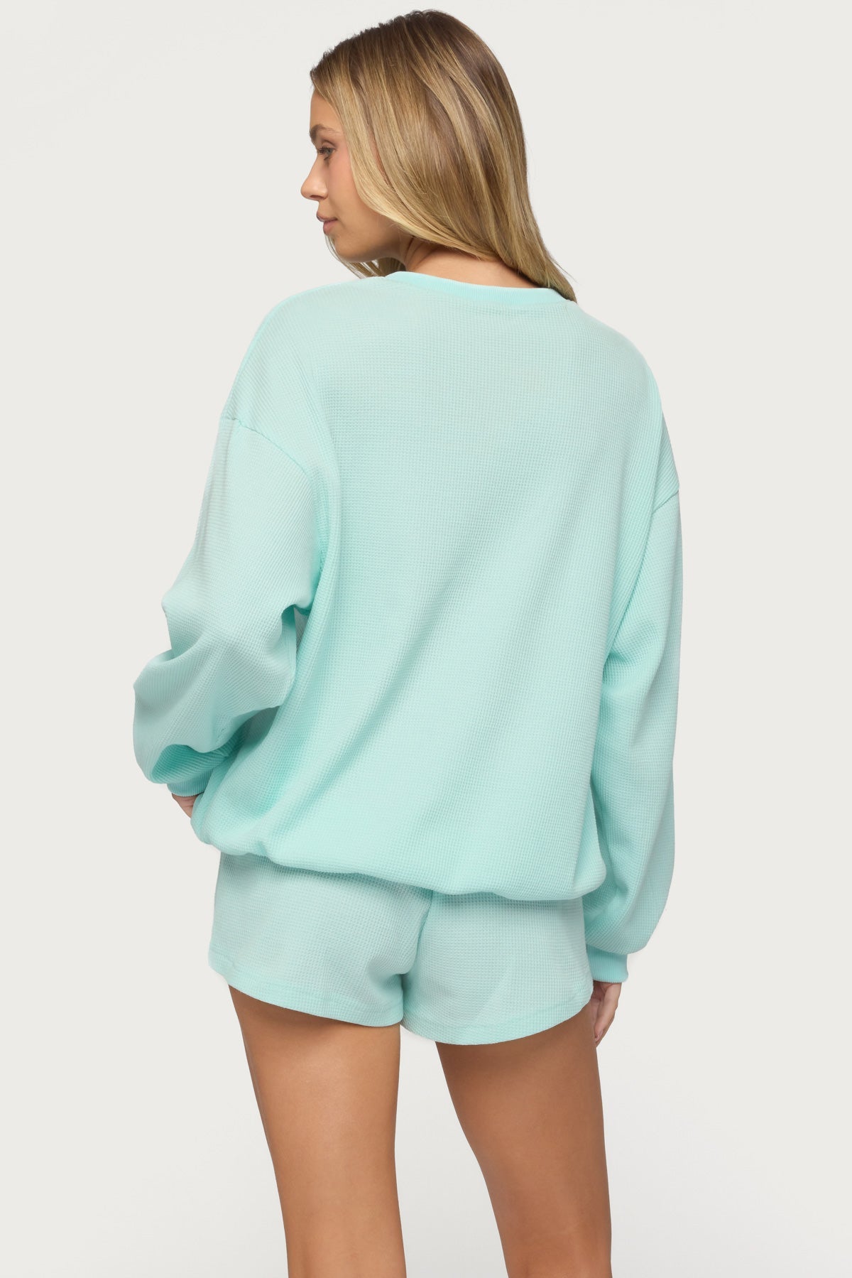 Baila Waffle Henley Top