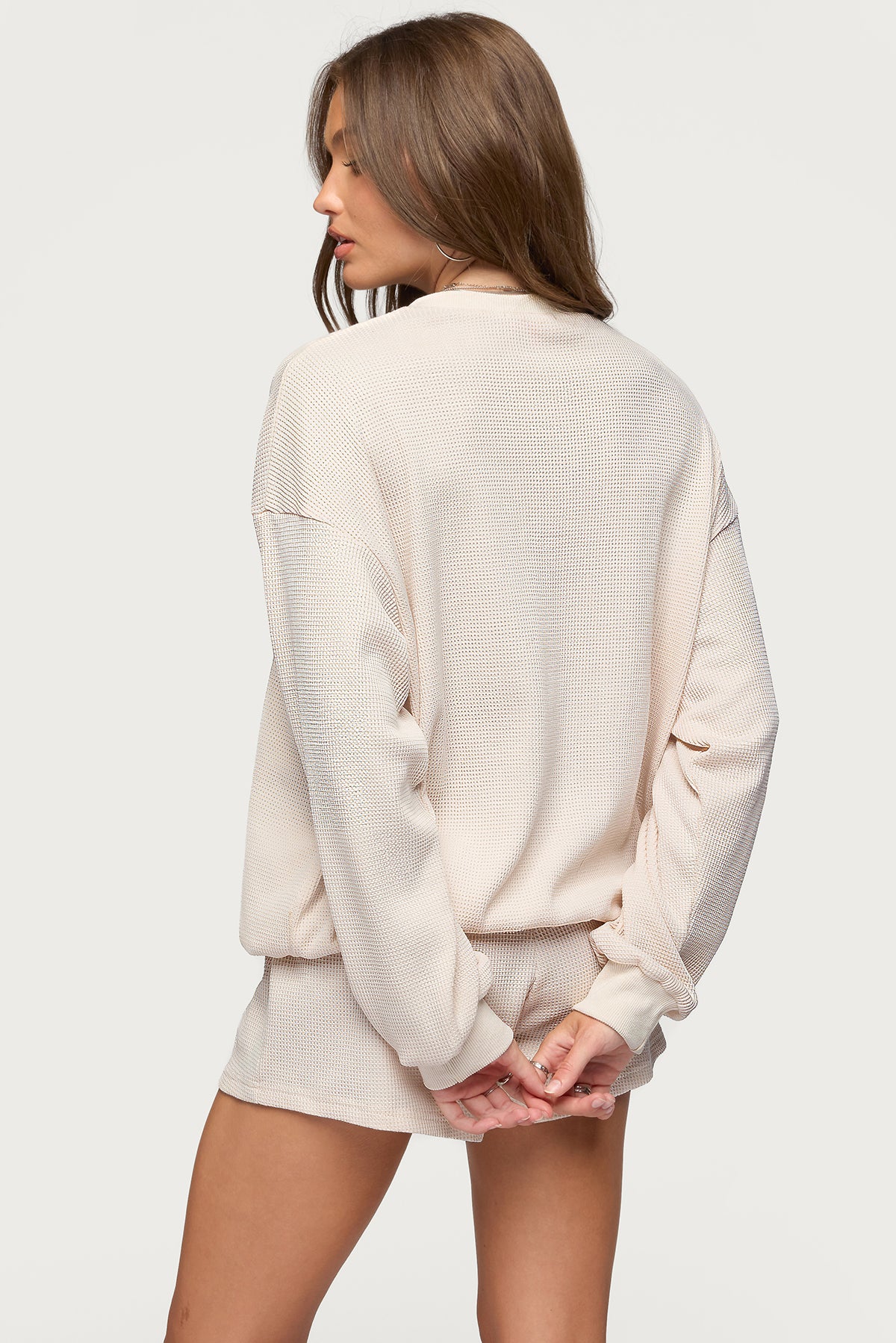Baila Waffle Henley Top