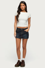 Raglan Boat Neck Floral Top