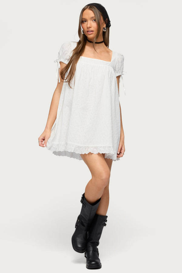 Sepid Striped Cotton Mini Dress view 2