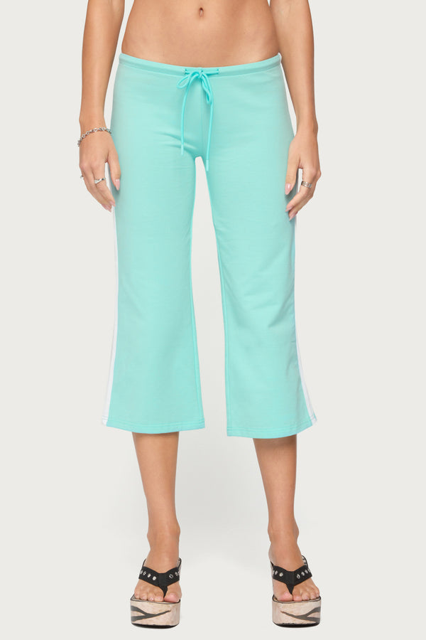 Milene Contrast French Terry Capri Pants view 2