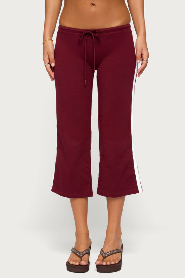 Milene Contrast French Terry Capri Pants view 2