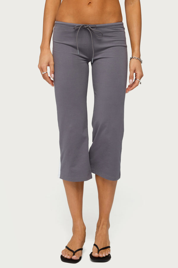 Milene Contrast French Terry Capri Pants view 2