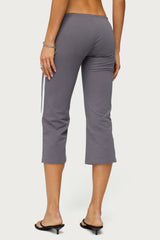 Milene Contrast French Terry Capri Pants