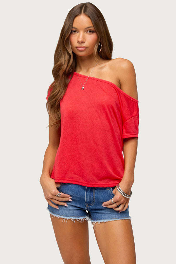 Amora Off Shoulder Sheer Top view 1