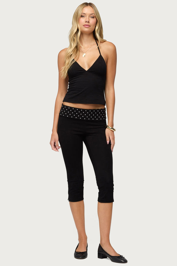Noriah V Neck Halter Top view 2