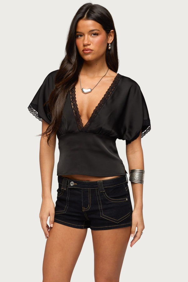 Ihara Lacey Cinched Waist Top view 1