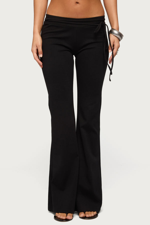 Junipar Waist Tie Flared Pants view 2