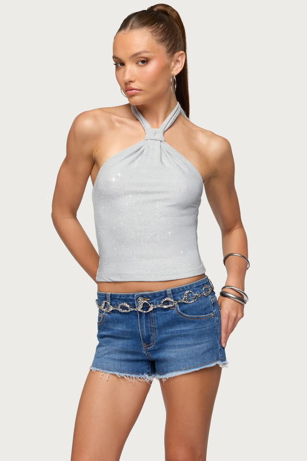 Katalya Glitter Halter Top view 1