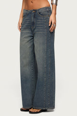 Elia No Waistband Low Rise Baggy Jeans