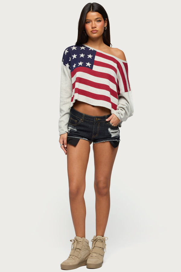 USA Off Shoulder Sweater view 2