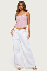 Bead & Sequin Chiffon Tank Top