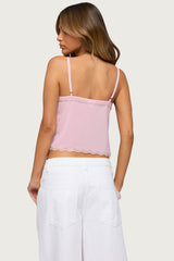 Bead & Sequin Chiffon Tank Top