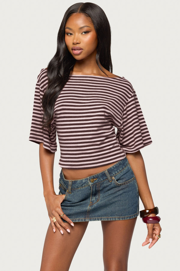 Jadan Striped Off Shoulder Top view 1
