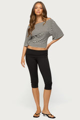 Jadan Striped Off Shoulder Top