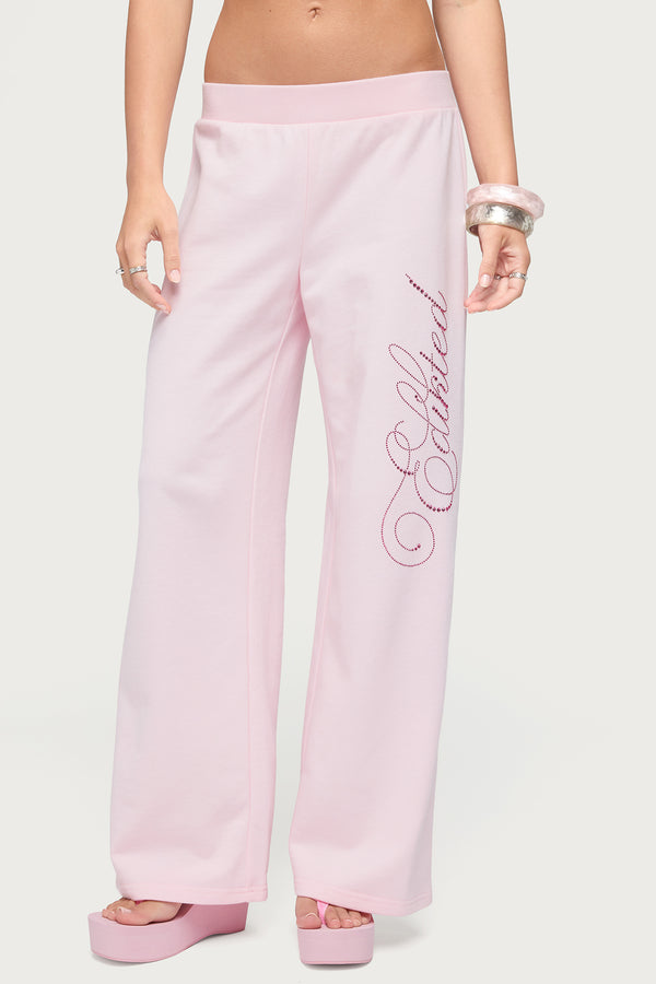 Edikted Studio Rhinestone Sweatpants view 2