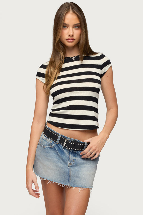 Annabeth Striped Top view 1
