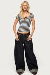 Emberly Striped Raglan Top