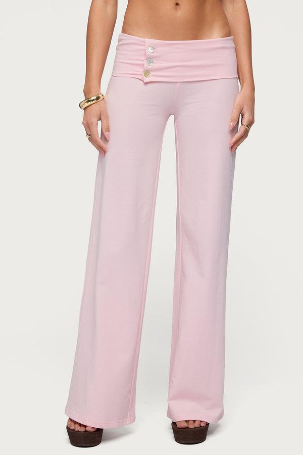 Poppy Foldover Wide Leg Pants view 2
