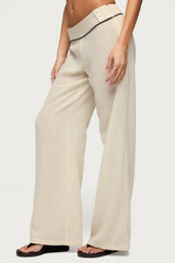 Dorine Contrast Woven Pants