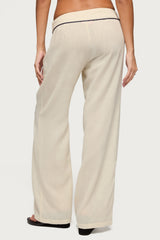 Dorine Contrast Woven Pants