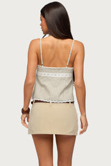 Elodie Lacey Striped Tank Top