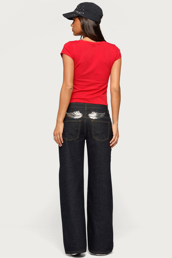 Angel Babe Low Rise Baggy Jeans view 2