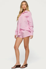 Carmella Striped Oversized Shirt