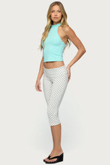 Ikara Backless High Neck Halter Top