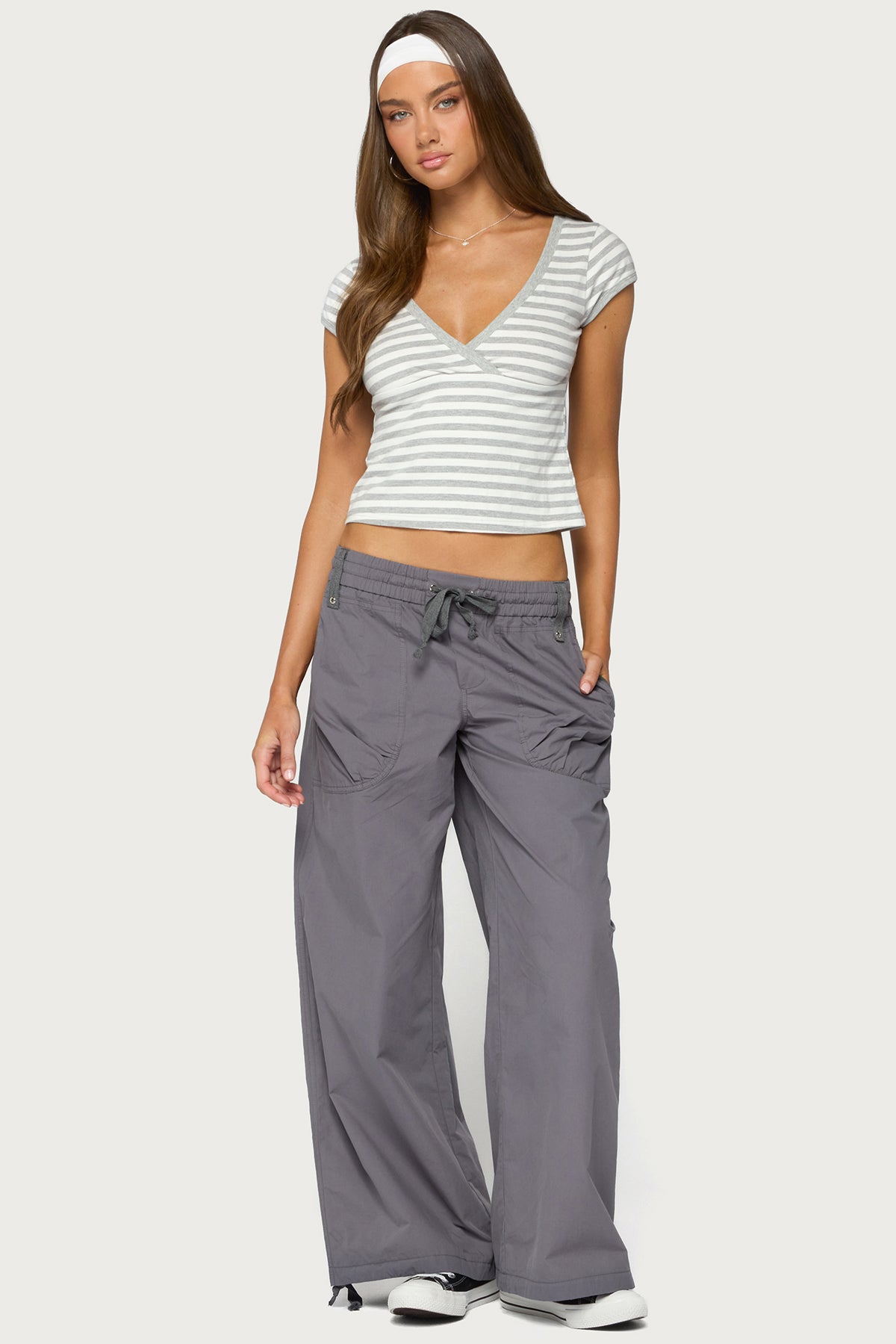Laia Striped V Neck Top