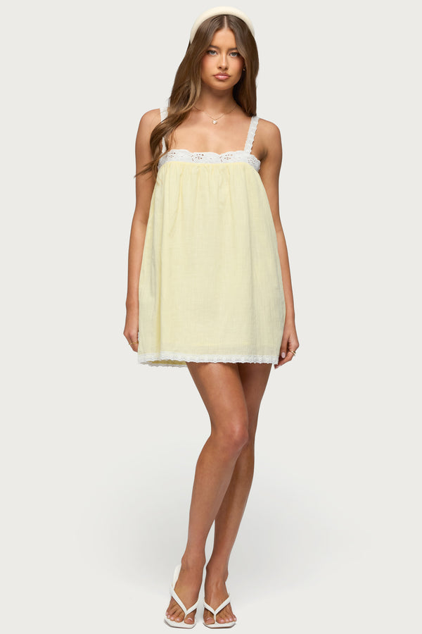 Hipla Contrast Lacey Cotton Dress view 1