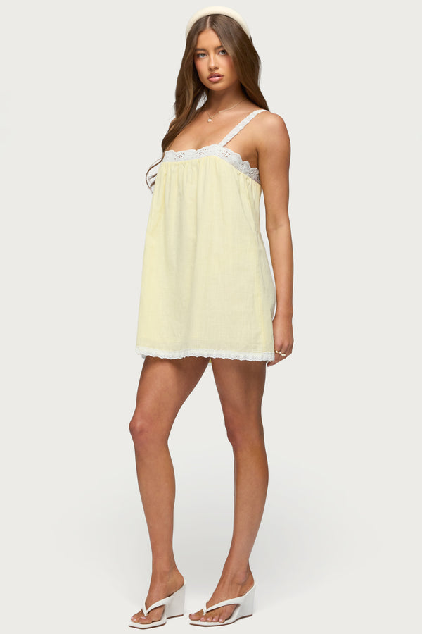 Hipla Contrast Lacey Cotton Dress view 2